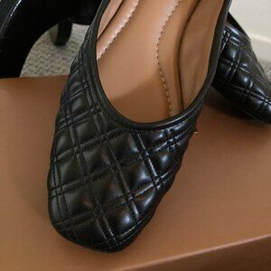 Quilted Black Ballet Flats